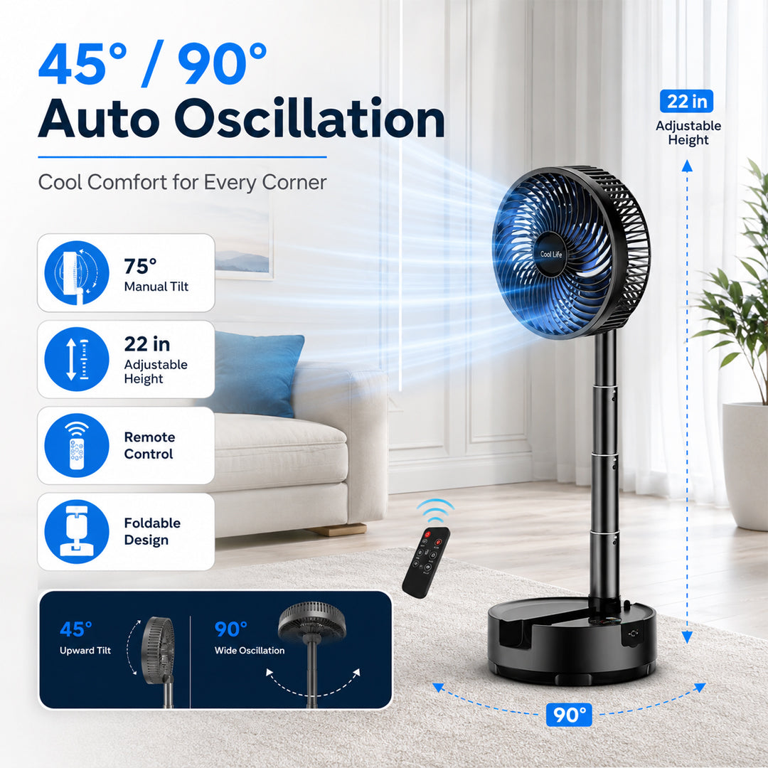 Socool 20000mAh Foldable Rechargeable Fan