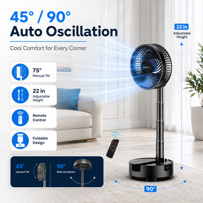 Socool 20000mAh Foldable Rechargeable Fan