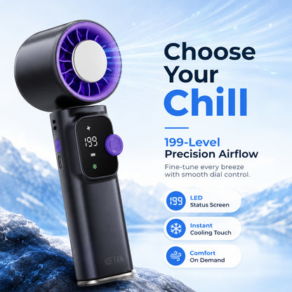 199-Speed Semiconductor Cooling Handheld Fan