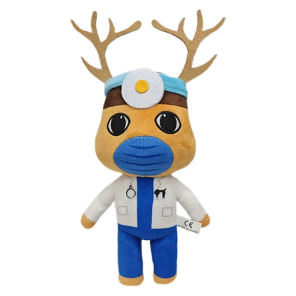 Horror Animal Hospital Plush Toy Blue Dog Soft Stuffed Cartoon Doll Collectible for Adult Fans Home Decoration Christmasgift