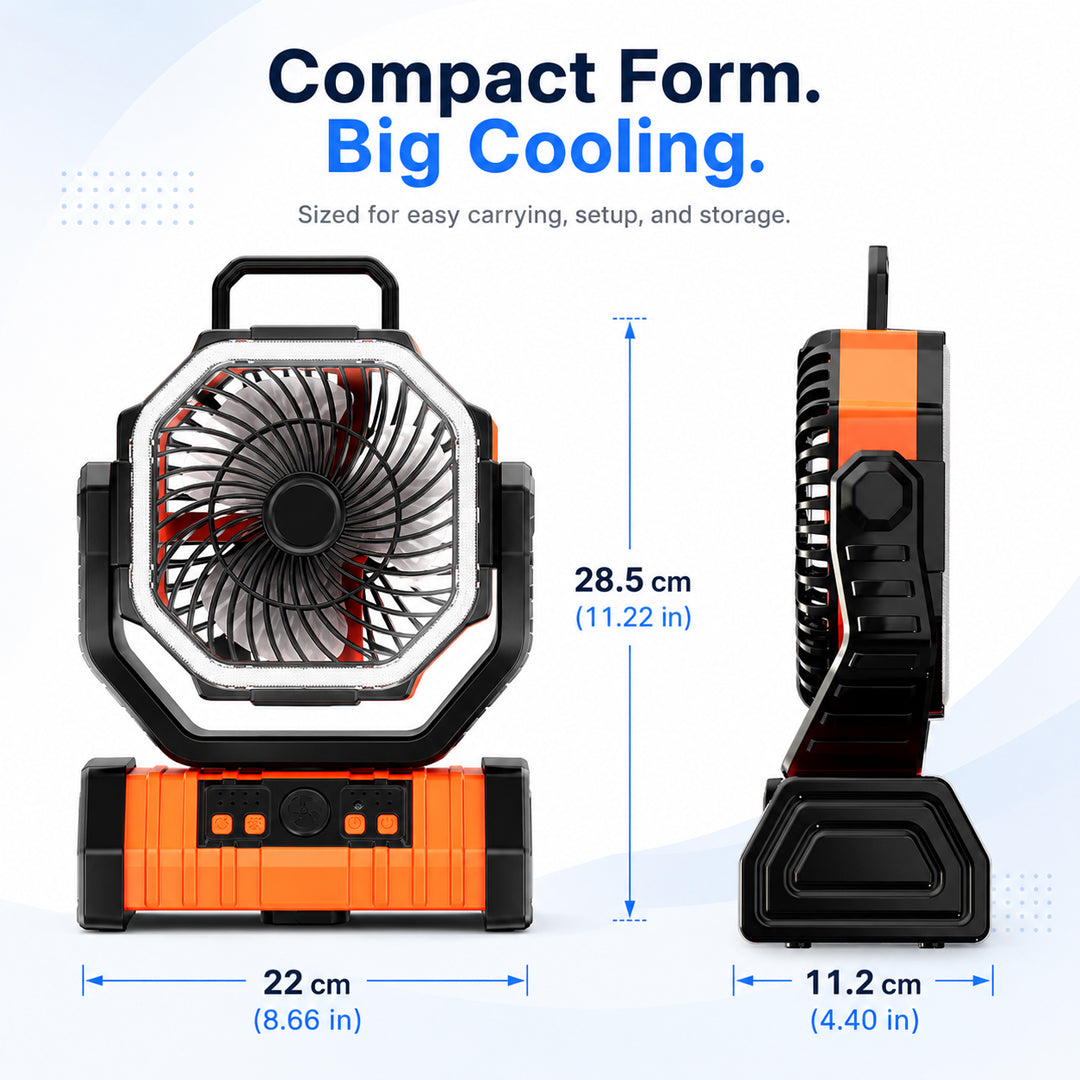 F6 20000mAh Rechargeable Camping Fan