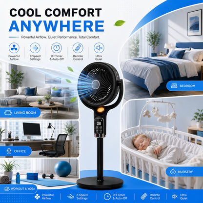 SPZK 4-Way Oscillating Pedestal Fan