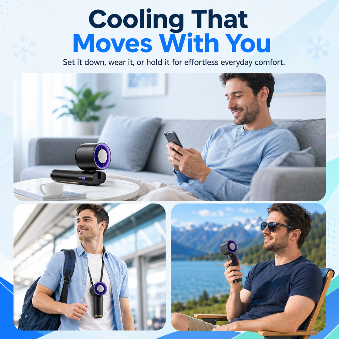 199-Speed Semiconductor Cooling Handheld Fan