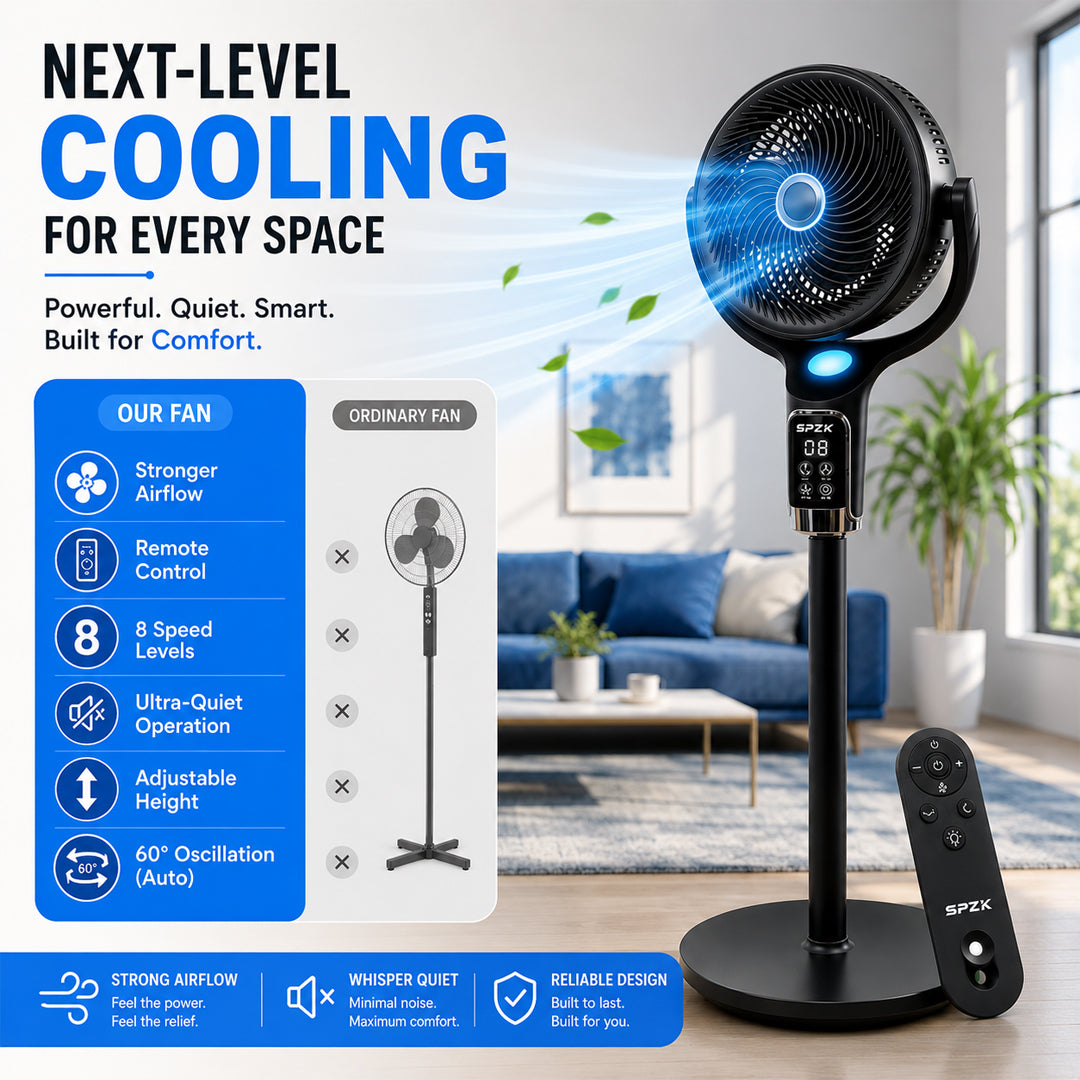 SPZK 4-Way Oscillating Pedestal Fan