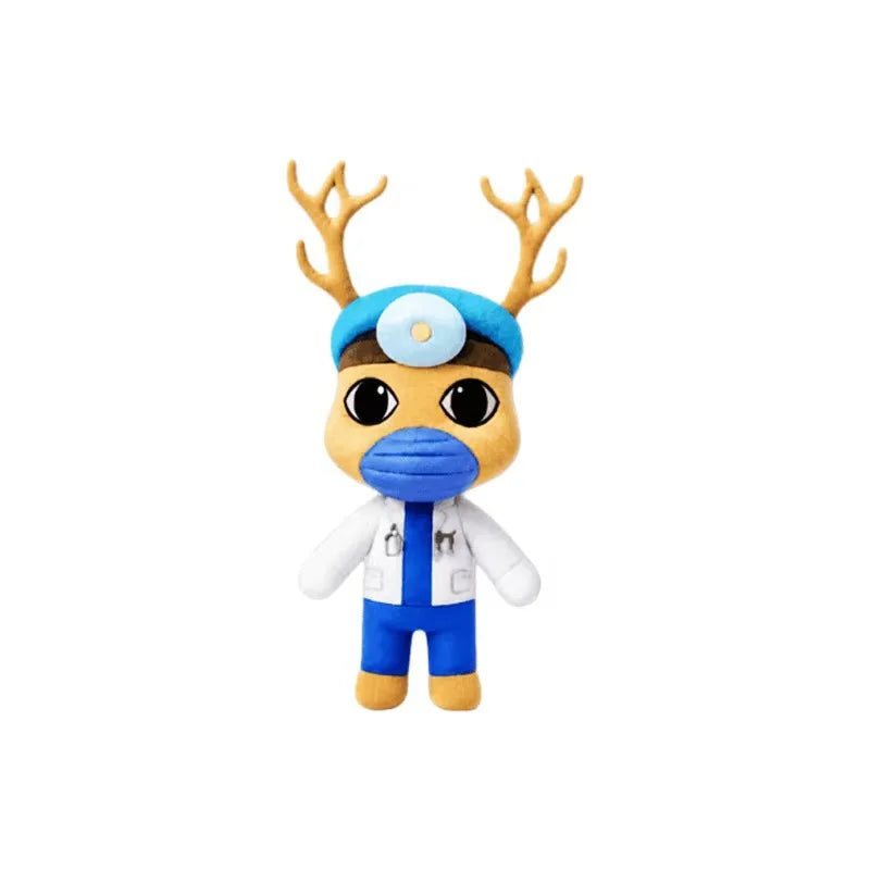 Horror Animal Hospital Plush Toy Blue Dog Soft Stuffed Cartoon Doll Collectible for Adult Fans Home Decoration Christmasgift