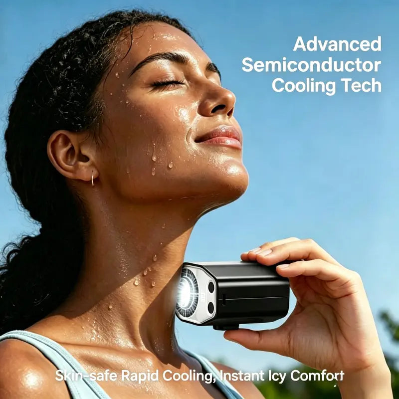 【Summerfinds】Joytutus Semiconductor Cooling Detachable Clip-On Car Cooling Fan, Vehicle & Auto Accessories, 360° Rotatable, 100-Speed Adjustable, USB Rechargeable, 3000Mah Battery, LED Display, Portable Tech Gadget for Cars
