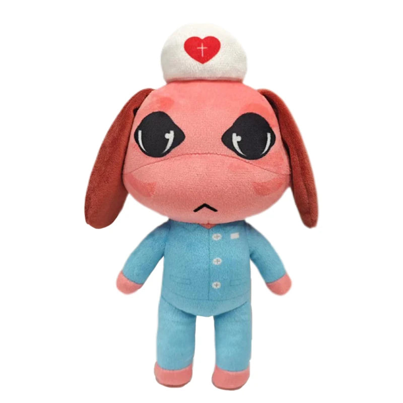Horror Animal Hospital Plush Toy Blue Dog Soft Stuffed Cartoon Doll Collectible for Adult Fans Home Decoration Christmasgift