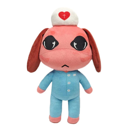 Horror Animal Hospital Plush Toy Blue Dog Soft Stuffed Cartoon Doll Collectible for Adult Fans Home Decoration Christmasgift